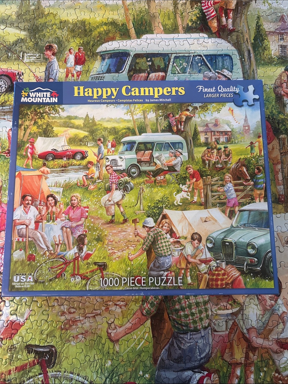 White Mountain Happy Campers 1000 pc Puzzle